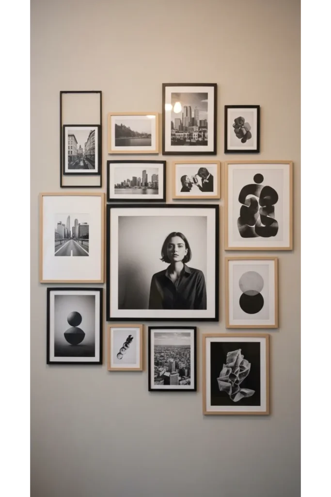 25 Modern Apartment Decor Ideas for Stylish Small Spaces 5 Gallery Style Wall Composition