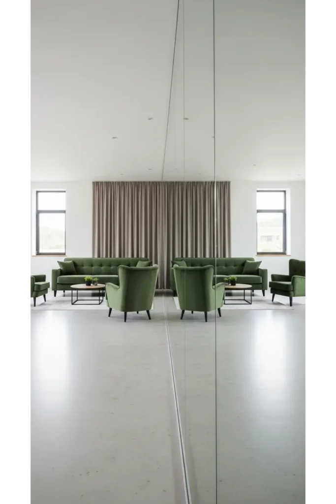 Living Room Partition Glass Design Interiors 23 Ideas 23 Glass Partition with Mirror Effect