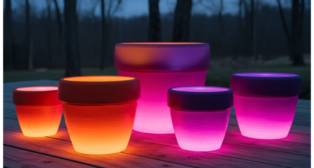 Gradient Sunset Painted Flower Pots