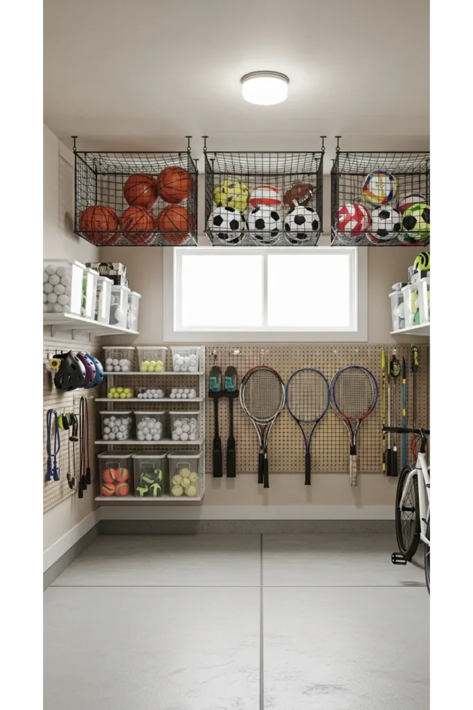 Hanging Storage Nets for Sports Gear