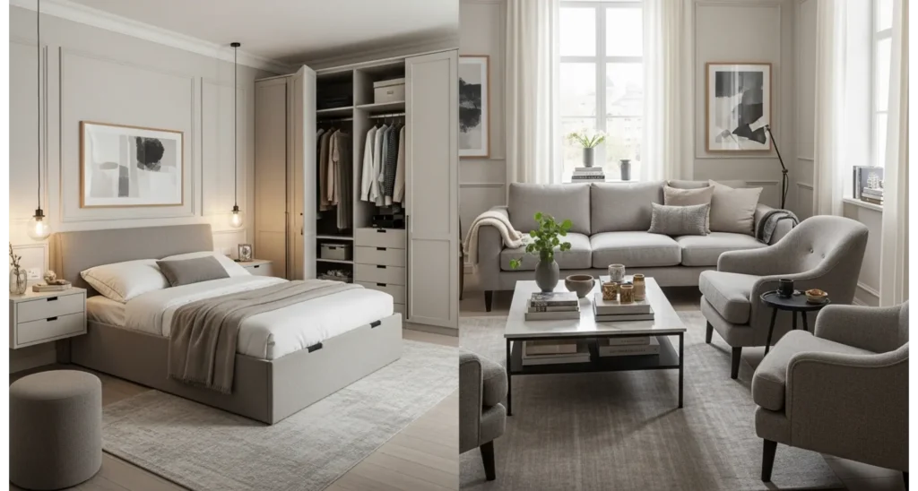 Hidden Storage and Clean Layouts Reduce Stress