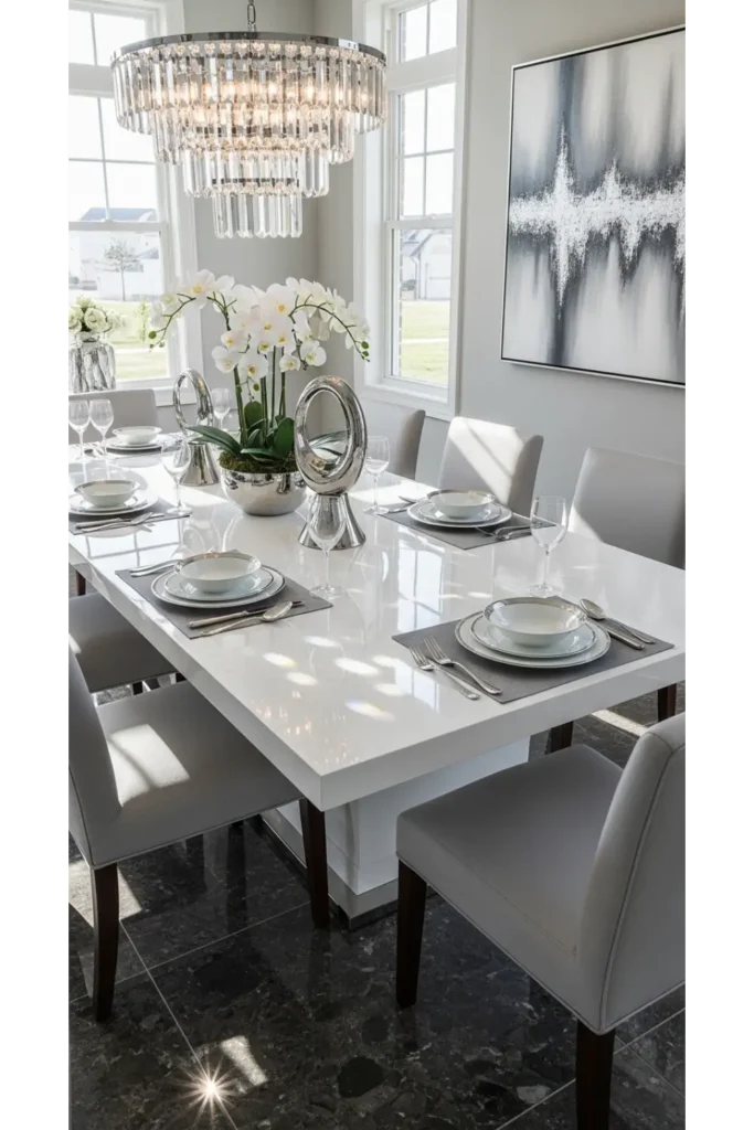 Luxury Dinning Table Ideas For Elegant Homes 23 9 High Gloss Lacquer Dining Table