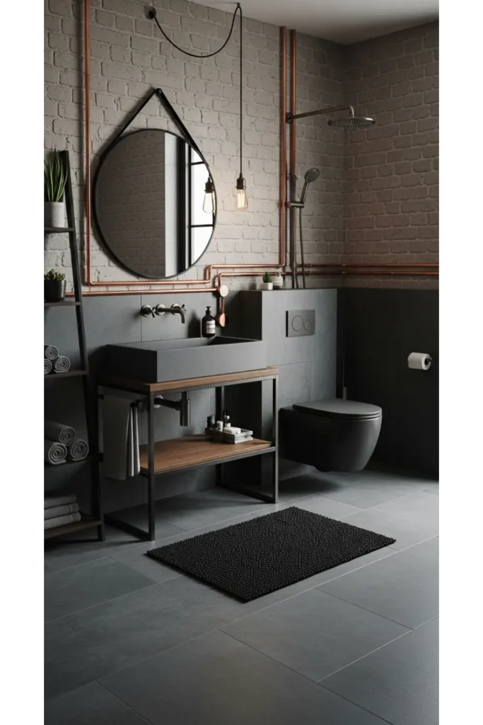 30 Magical Bathroom Ideas to Save Today 18 Industrial Style Edge