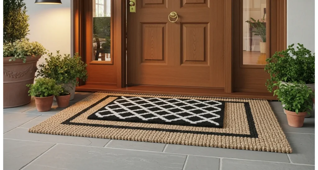 Spring Door Ideas for Fresh Home Style 23 11 Layered Doormat Entry Look