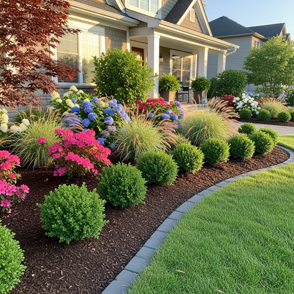 Layered Foundation Planting for a Soft, Finished Look