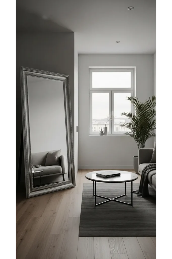 25 Modern Apartment Decor Ideas for Stylish Small Spaces 6 Light Reflecting Mirrors