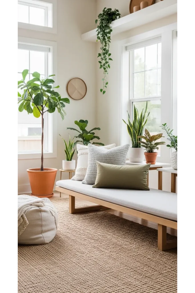 Aesthetic Living Room Decor Without Sofa Ideas 23 10 Low Bench Seating Arrangement