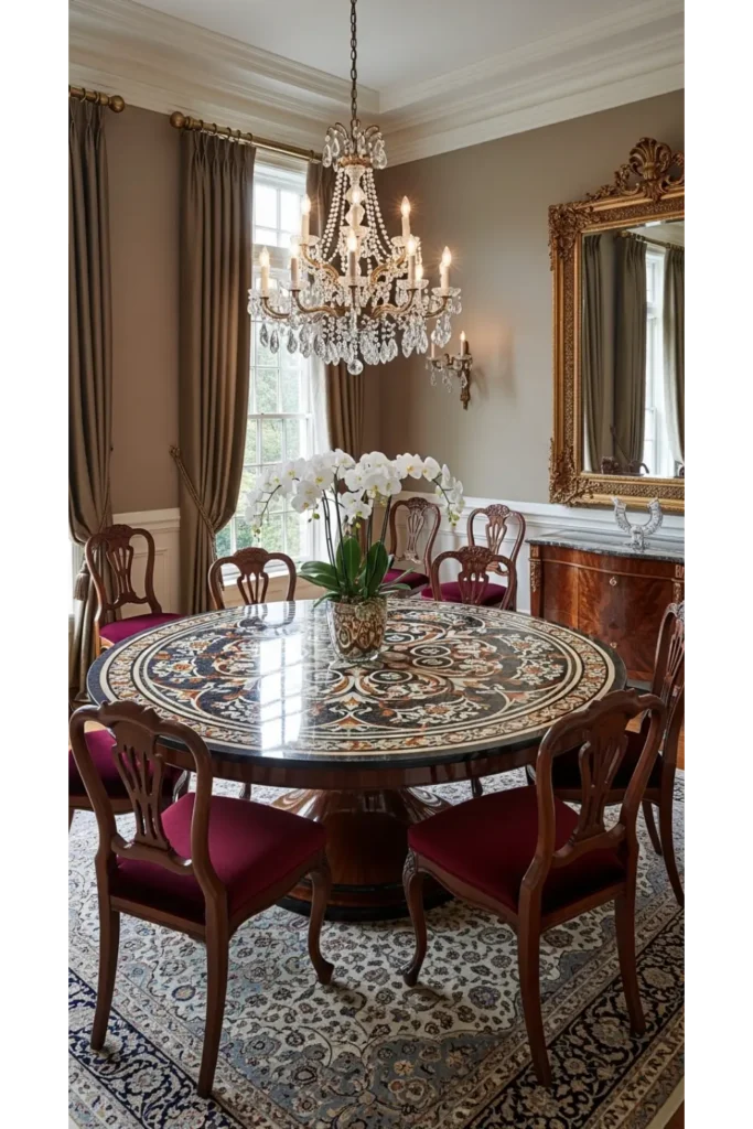 Luxury Dinning Table Ideas For Elegant Homes 23 22 Luxury Marble Inlay Table