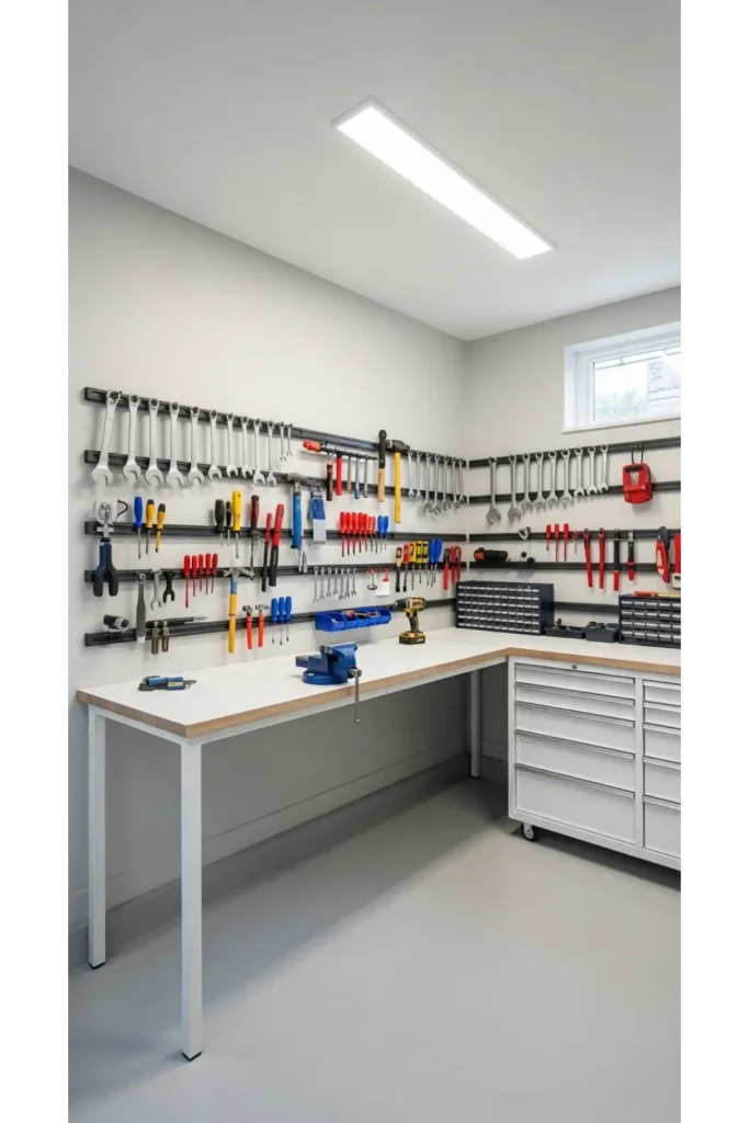 Magnetic Wall Strips for Small Metal Tools