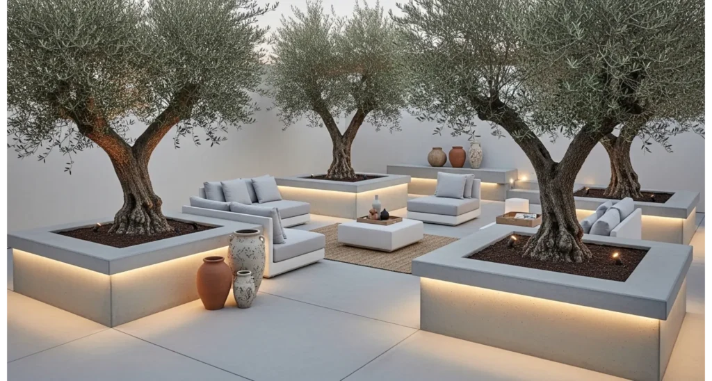 Back Patio Ideas Concrete: 23 Stylish Upgrades 7 Minimalist Concrete Patio With Planters