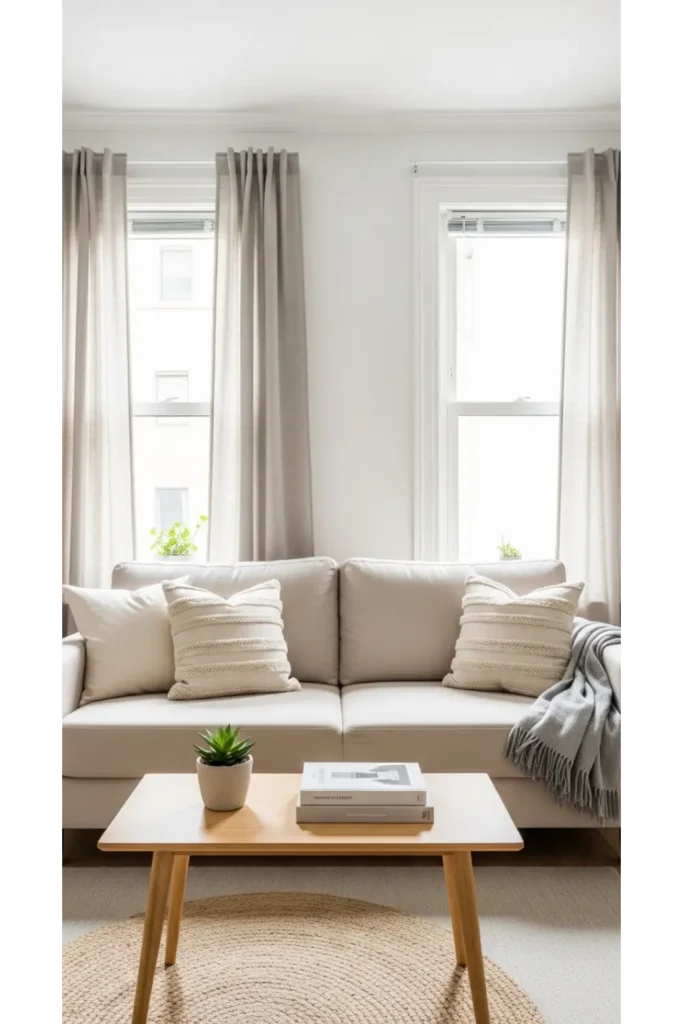 25 Modern Apartment Decor Ideas for Stylish Small Spaces 2 Minimalist Neutral Living Room
