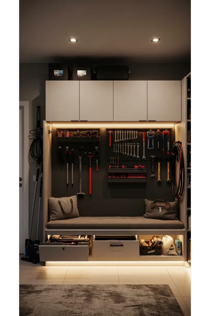 Multi Purpose Storage Bench with Hidden Space