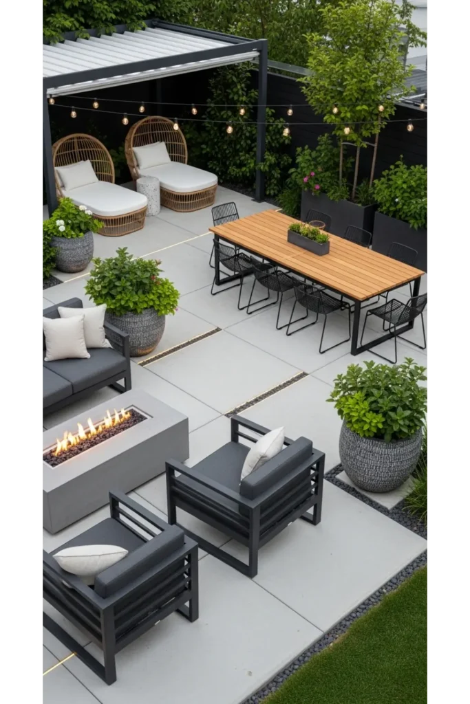 Outdoor Furniture Sets to Upgrade Your Backyard 21 15 Multi Zone Backyard Layout