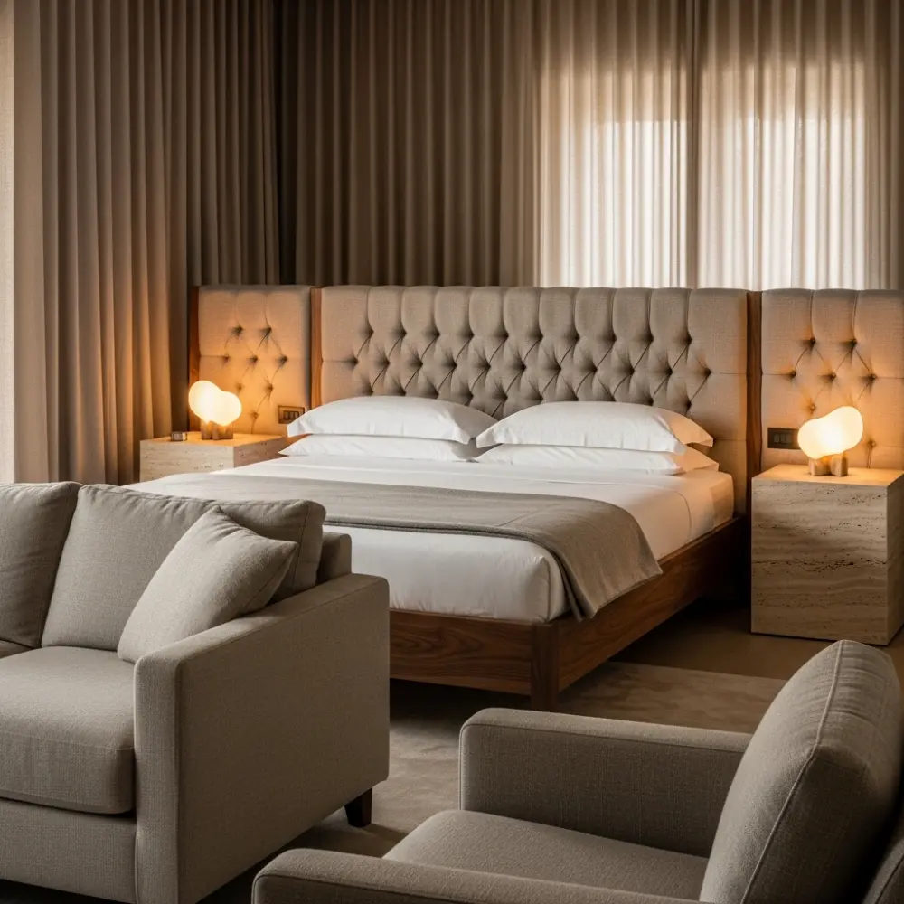 Natural Wood and Stone Accents