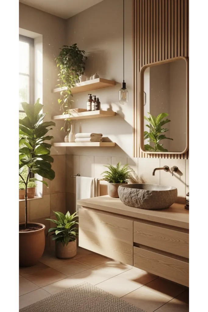 30 Magical Bathroom Ideas to Save Today 6 Nature Inspired Bathroom