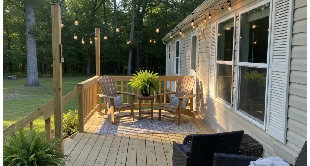 23 Singlewide Mobile Home Ideas That Save Space 19 Outdoor Extension Space