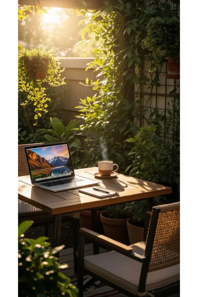 Outdoor Furniture Sets to Upgrade Your Backyard 21 10 Outdoor Work and Coffee Spot