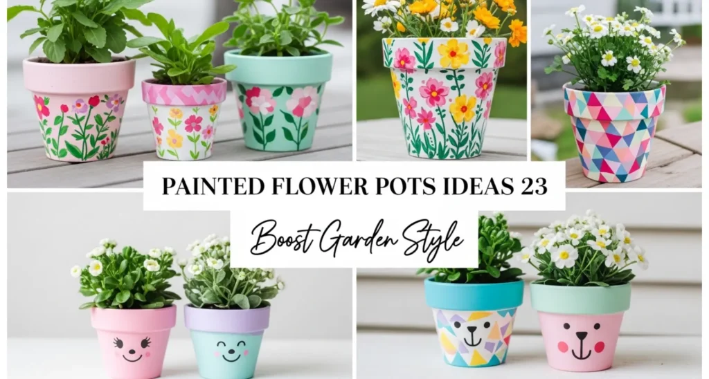 Painted Flower Pots Ideas 23 Boost Garden Style 6 Painted Flower Pots