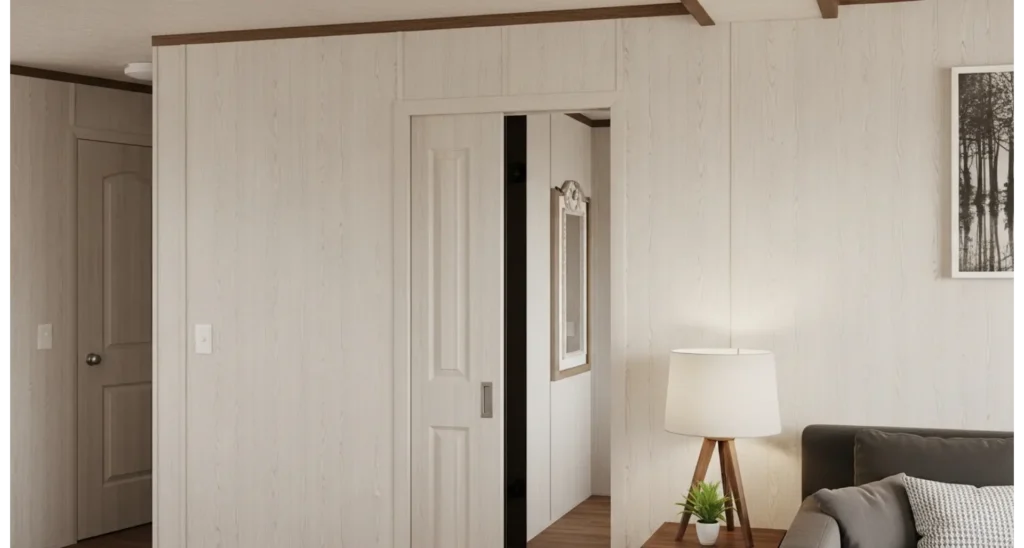 23 Singlewide Mobile Home Ideas That Save Space 21 Pocket Doors