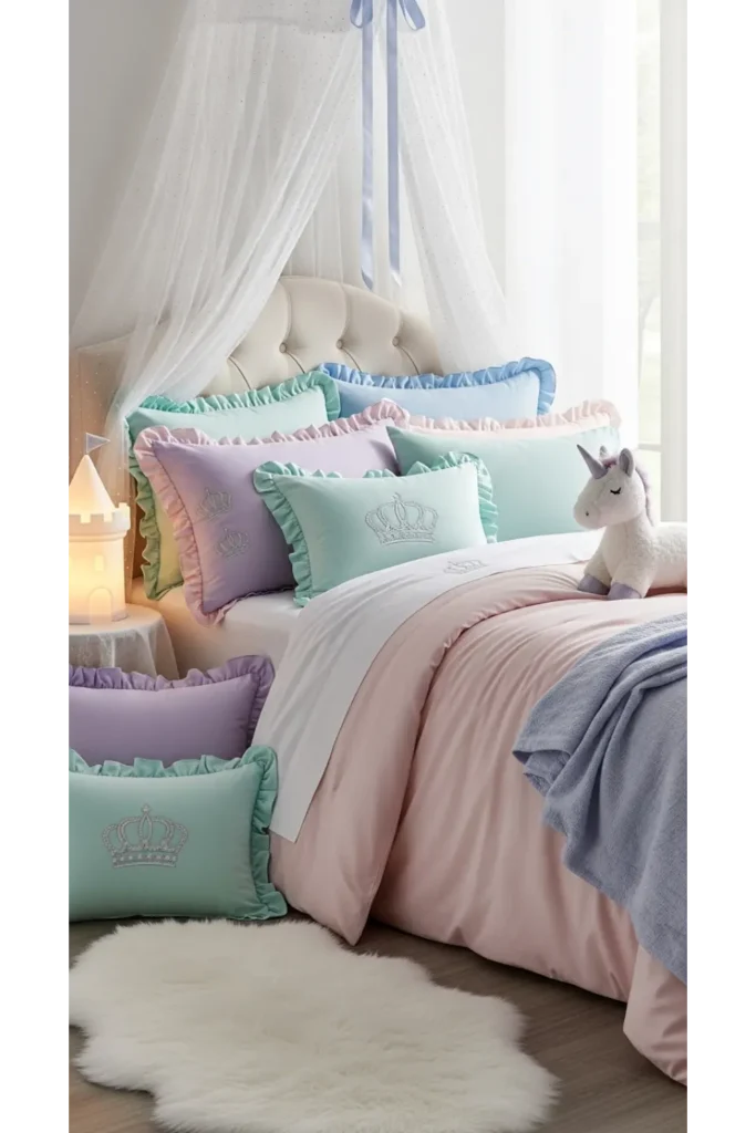 18+ Enchanting Princess Bedroom Ideas for Kids 15 Princess Themed Bedding