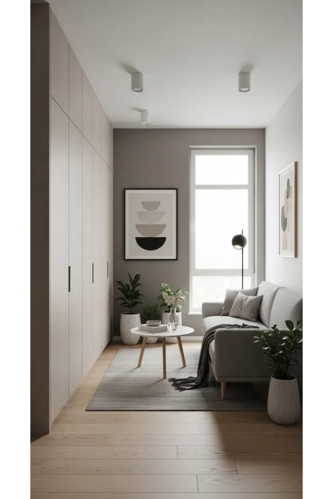 25 Modern Apartment Decor Ideas for Stylish Small Spaces 12 Seamless Built In Storage Design