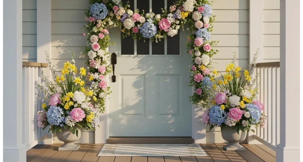 Spring Door Ideas for Fresh Home Style 23 13 Seasonal Garland Door Frame