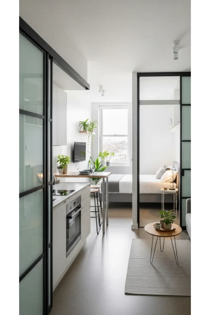 25 Modern Apartment Decor Ideas for Stylish Small Spaces 16 Sliding Door Design