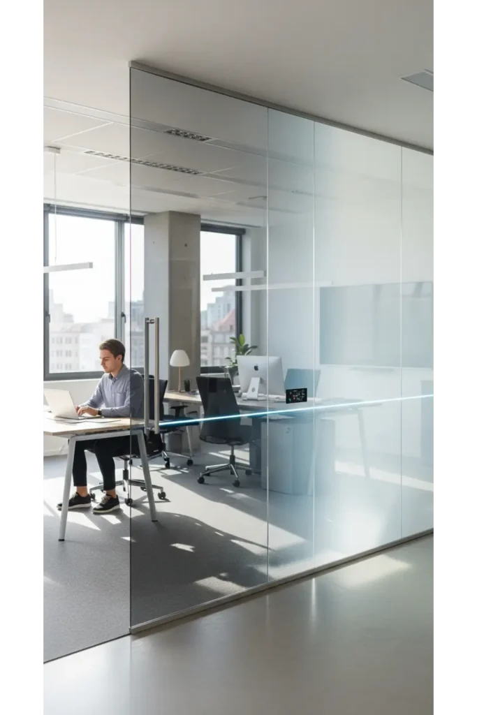 Living Room Partition Glass Design Interiors 23 Ideas 13 Smart Glass Partition