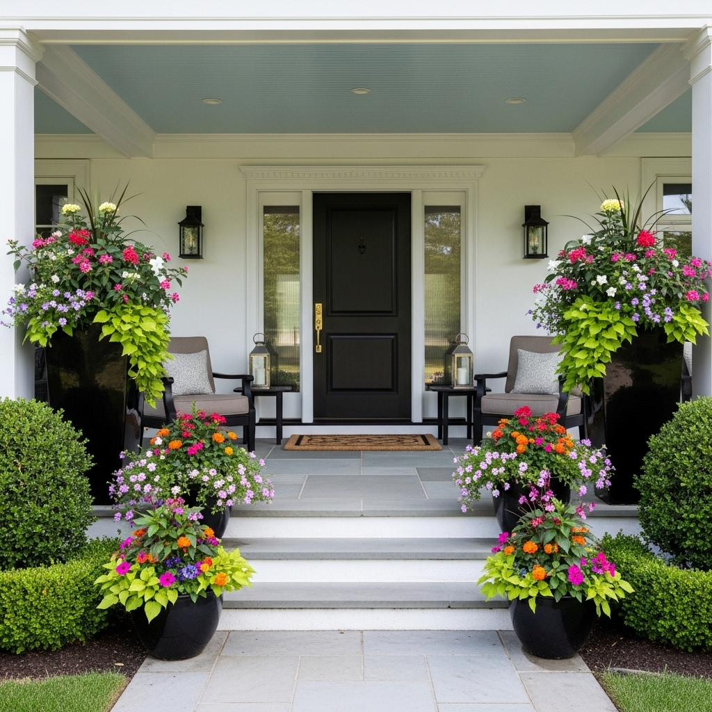 Statement Planters by the Entry