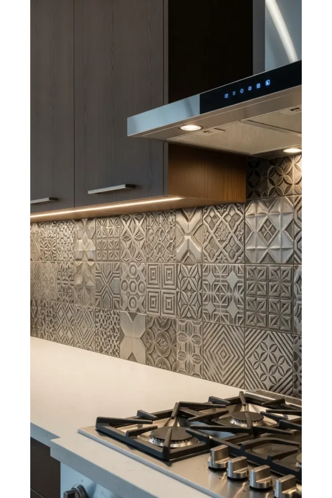 Textured Backsplashes