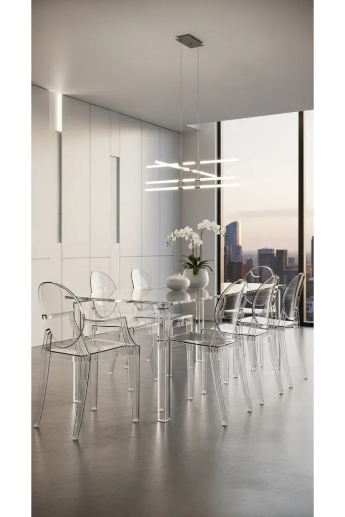 Luxury Dinning Table Ideas For Elegant Homes 23 23 Transparent Acrylic Dining Table