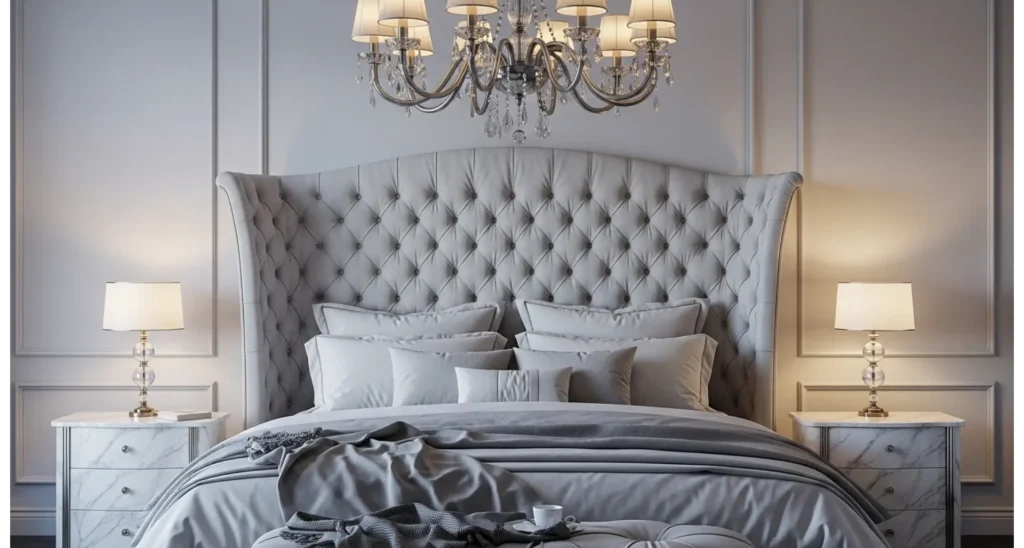 Neo-classical master bedroom ideas: 23 Luxe Tips 3 Upholstered Headboards with Classic Curves