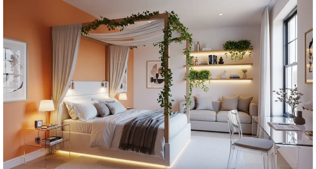 Use Clear or Reflective Furniture