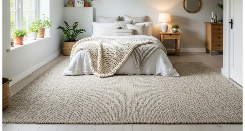 Use Large Rugs to Expand the Room Visually