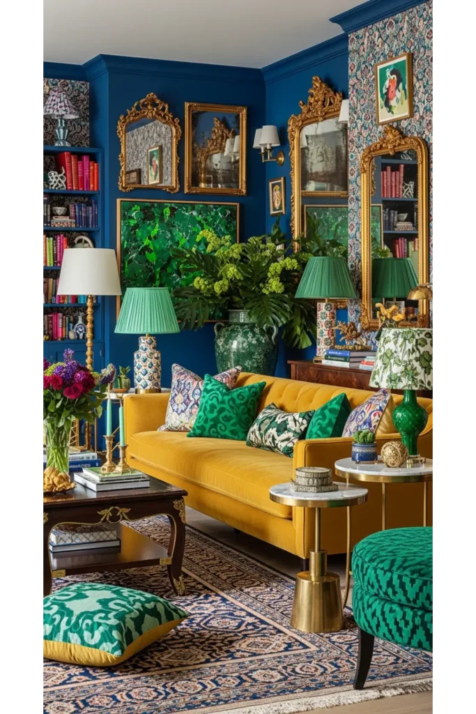 9 Maximalist Decor Ideas To Revamp Your Boring Space 7 Use Rich and Unexpected Color Pairings