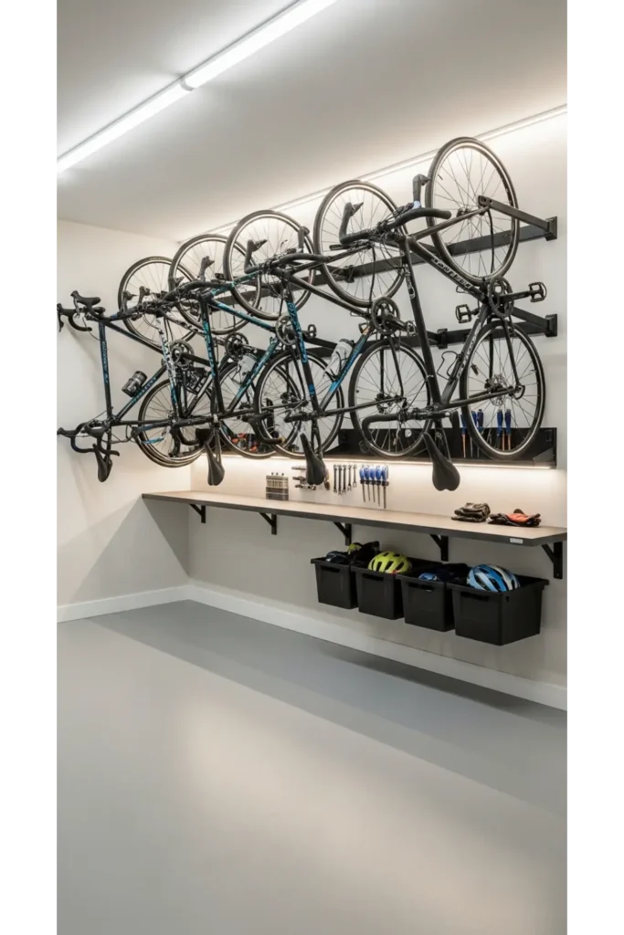 Wall Mounted Bike Racks to Save Floor Space