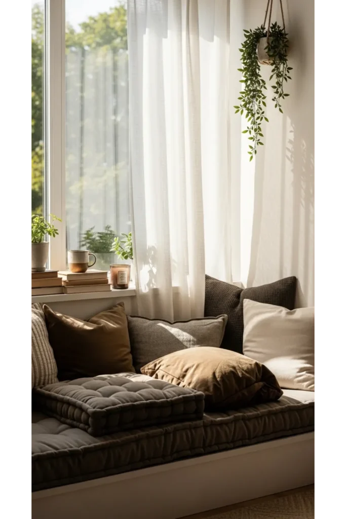 Aesthetic Living Room Decor Without Sofa Ideas 23 5 Window Nook Seating