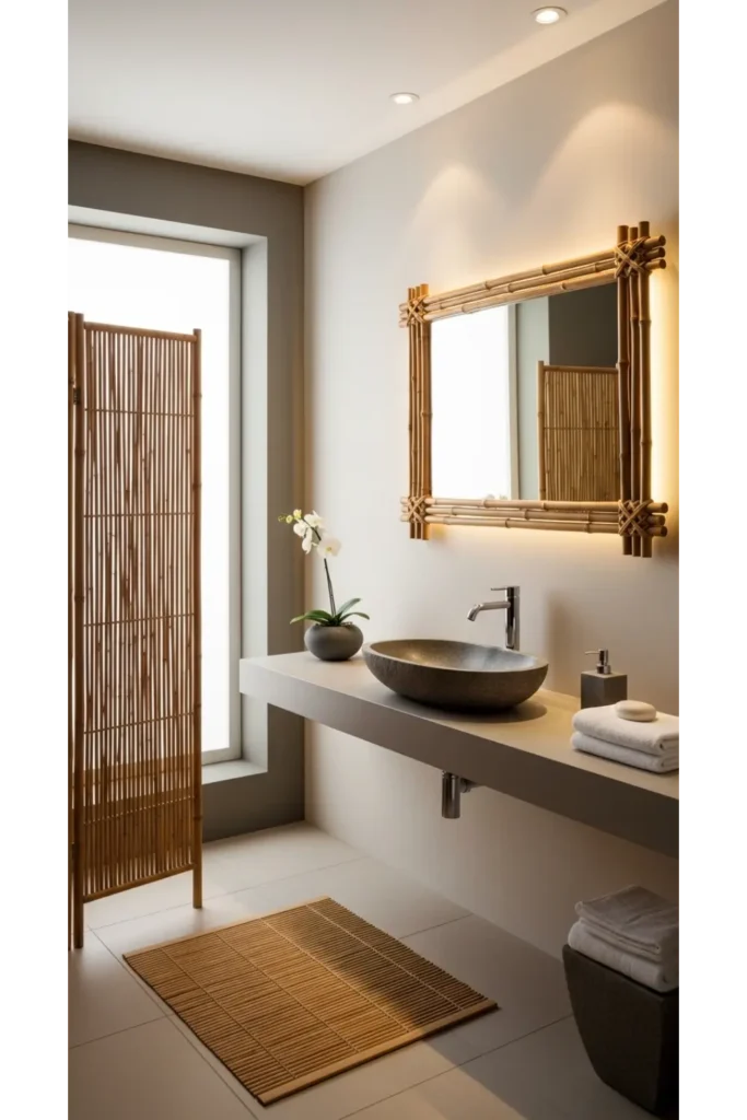 Zen Minimal Calm Bathroom