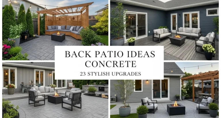 back patio ideas concrete