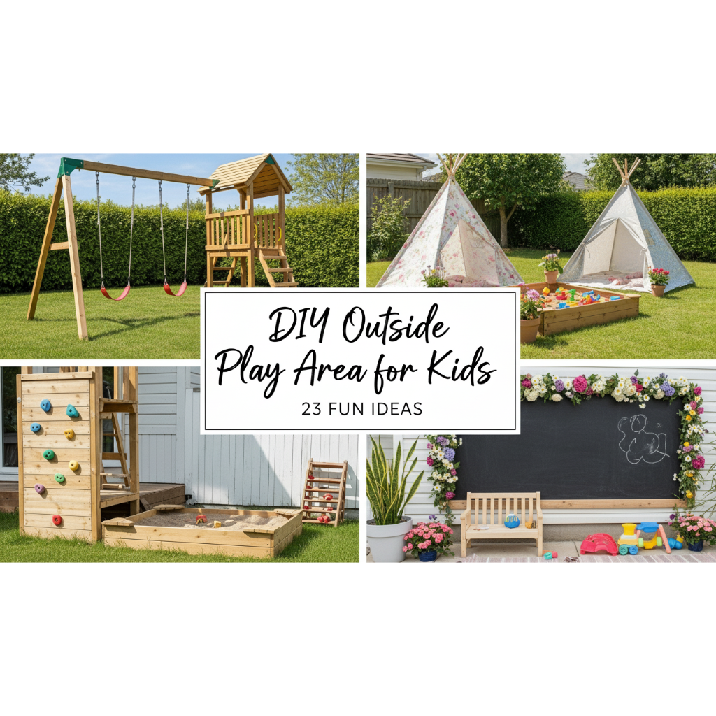 diy outside play area for kids